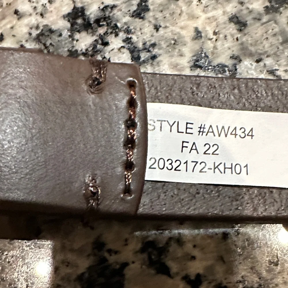 J. Crew Kids Chocolate Geniune Leather Belt with Shiny Silver Buckle
